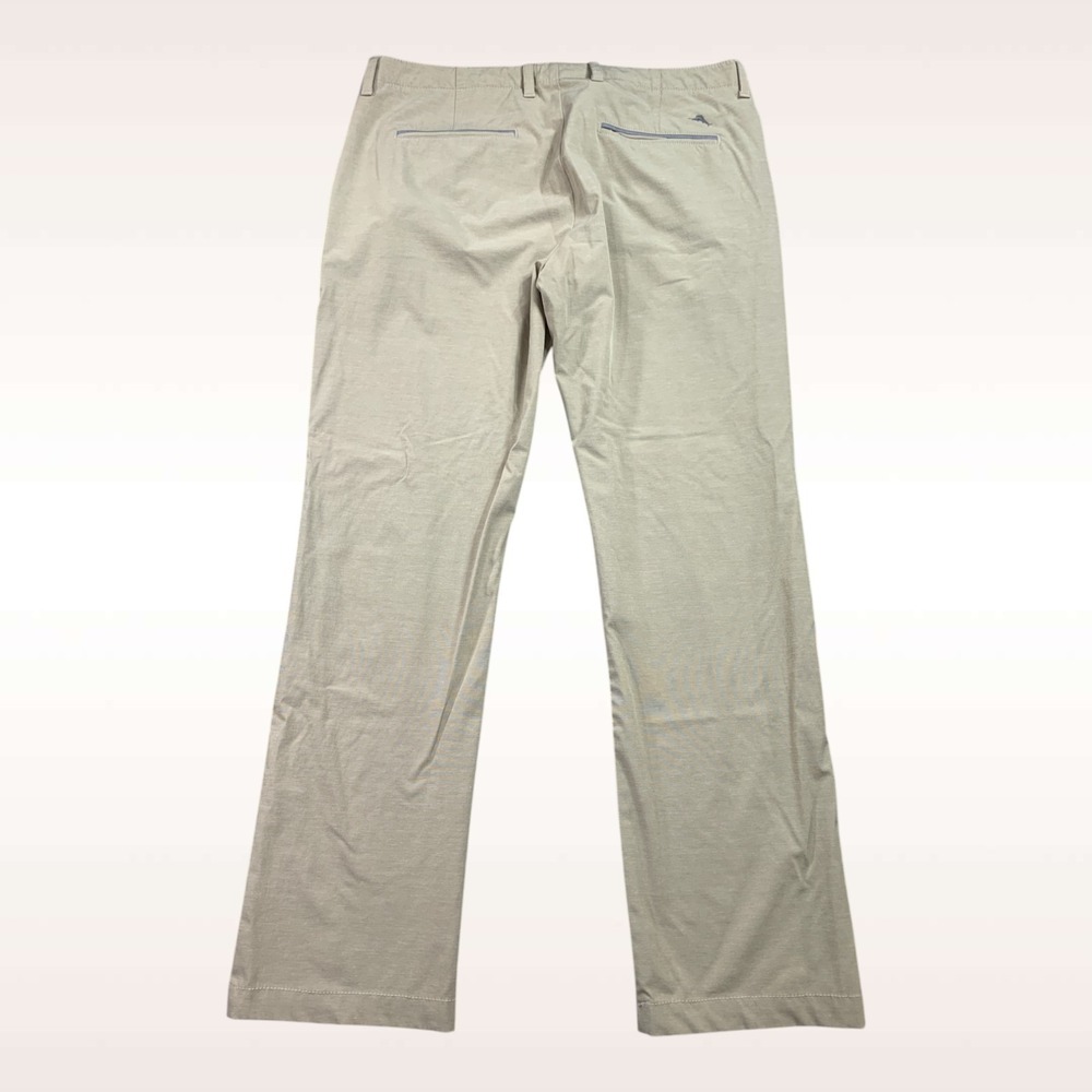 Tommy Bahama Pants Mens 38x32 Stone Khaki Performance Wicking 4-Way Stretch - Picture 12 of 13